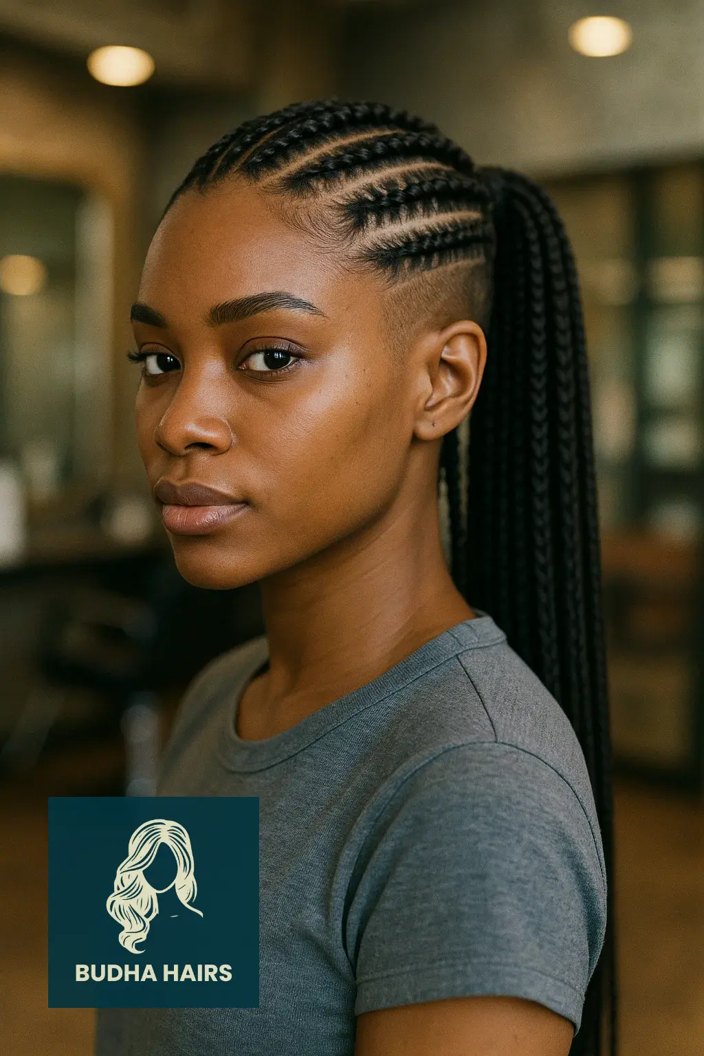 40 Bold Shaved Sides with Ponytail for Black Women Styles 8 Shaved Sides with Braids Leading to Ponytail