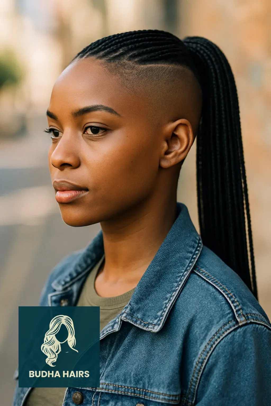 40 Bold Shaved Sides with Ponytail for Black Women Styles 30 Shaved Sides with Micro-Braids Ponytail