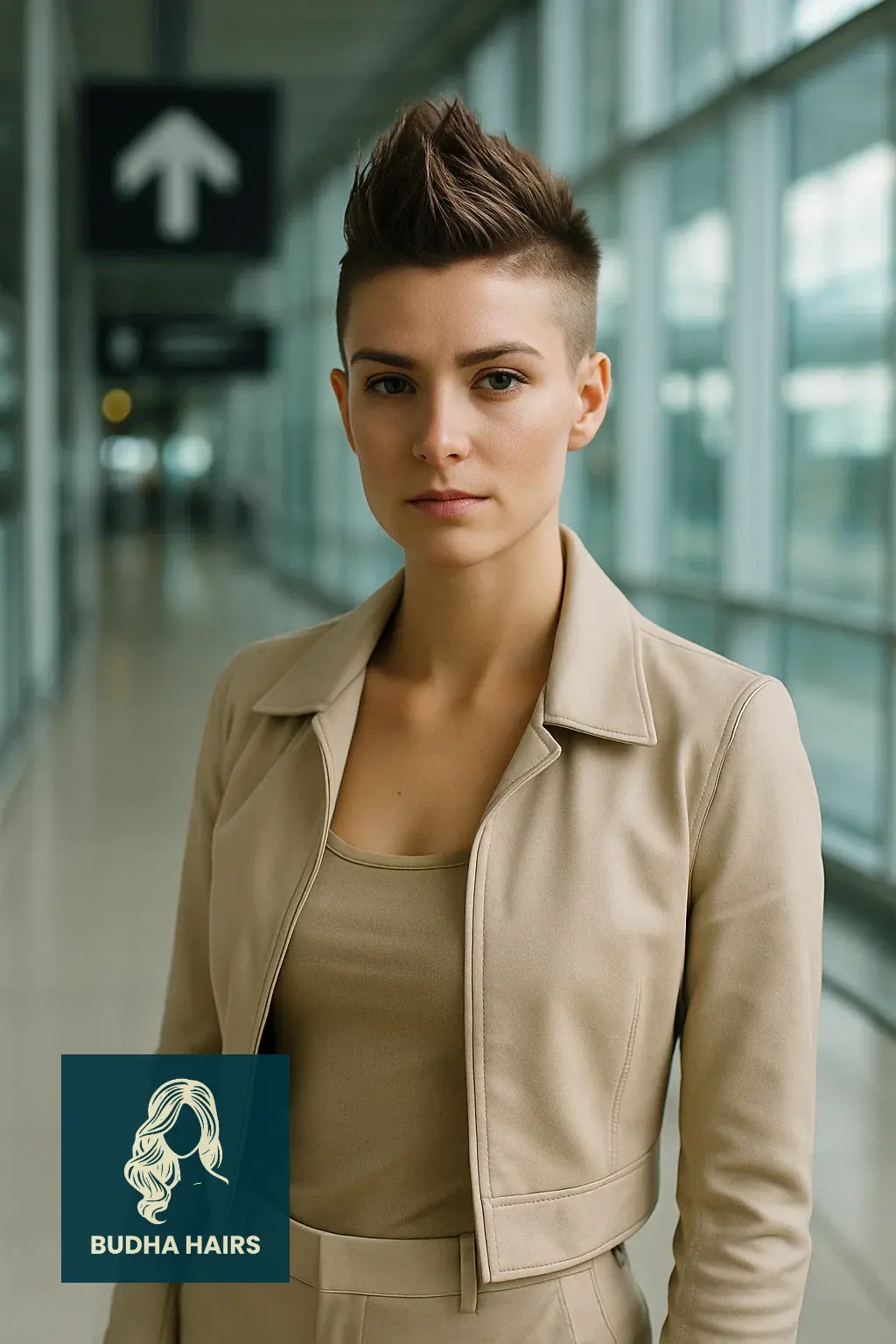 30 Airport Hairstyles for Short Hair: Easy Travel Looks 13 Short Faux Hawk for Bold Travel Style