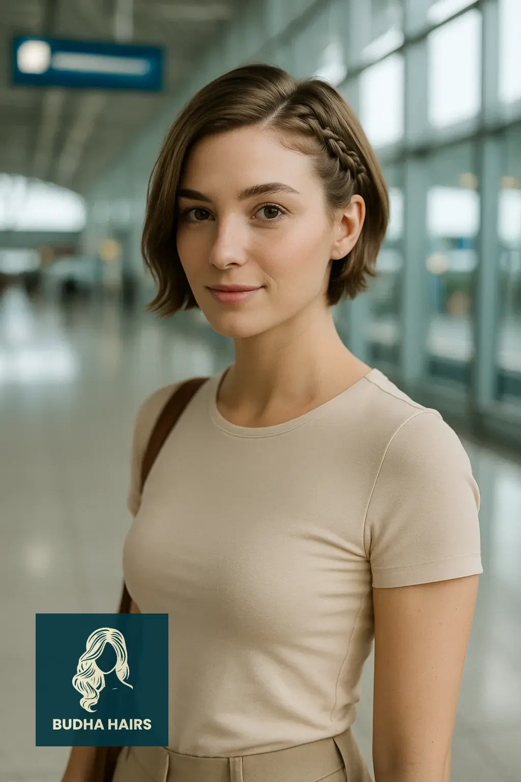 30 Airport Hairstyles for Short Hair: Easy Travel Looks 23 Short Hair Side Braid Accent