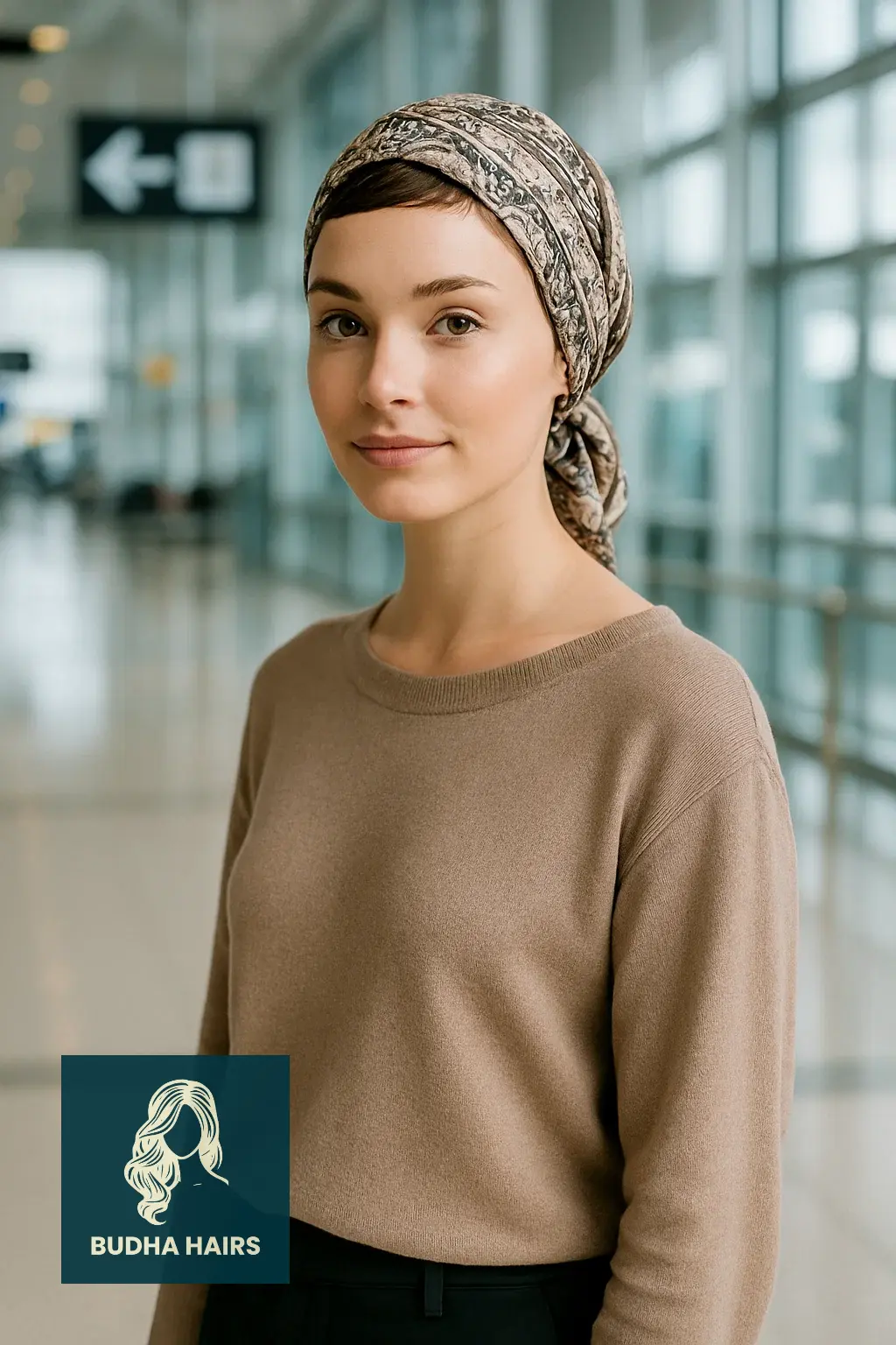 30 Airport Hairstyles for Short Hair: Easy Travel Looks 19 Short Hair Travel Scarf Style