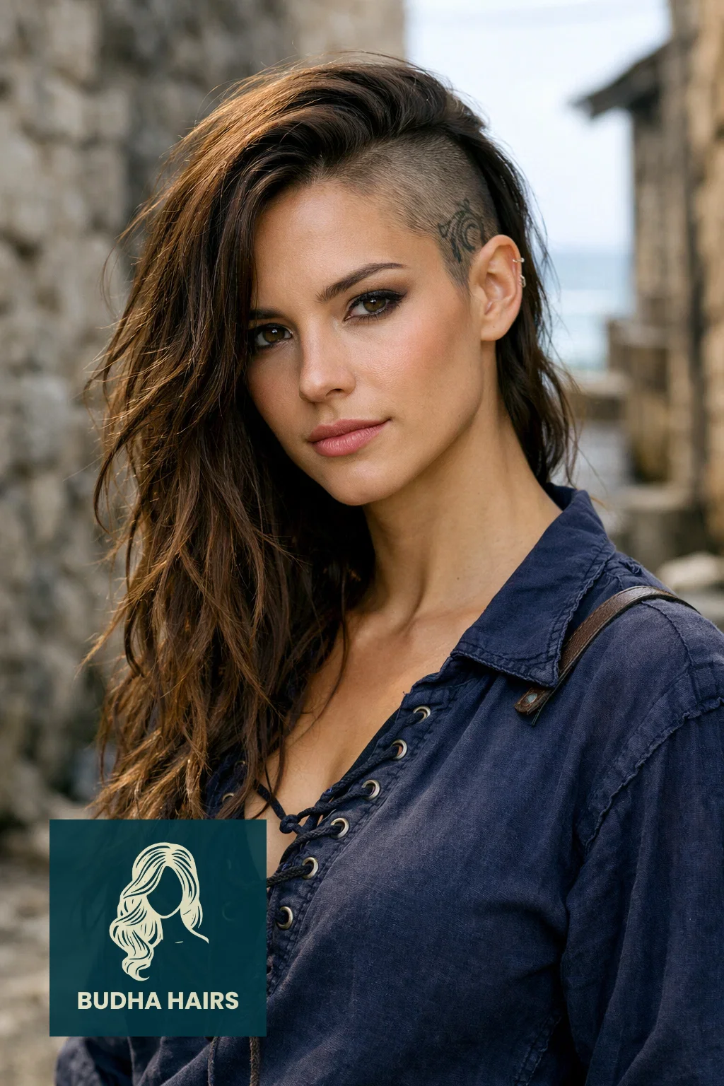 50 Pirate Hairstyles for Women - Rugged & Romantic Looks 47 Side Shave with Tattoo