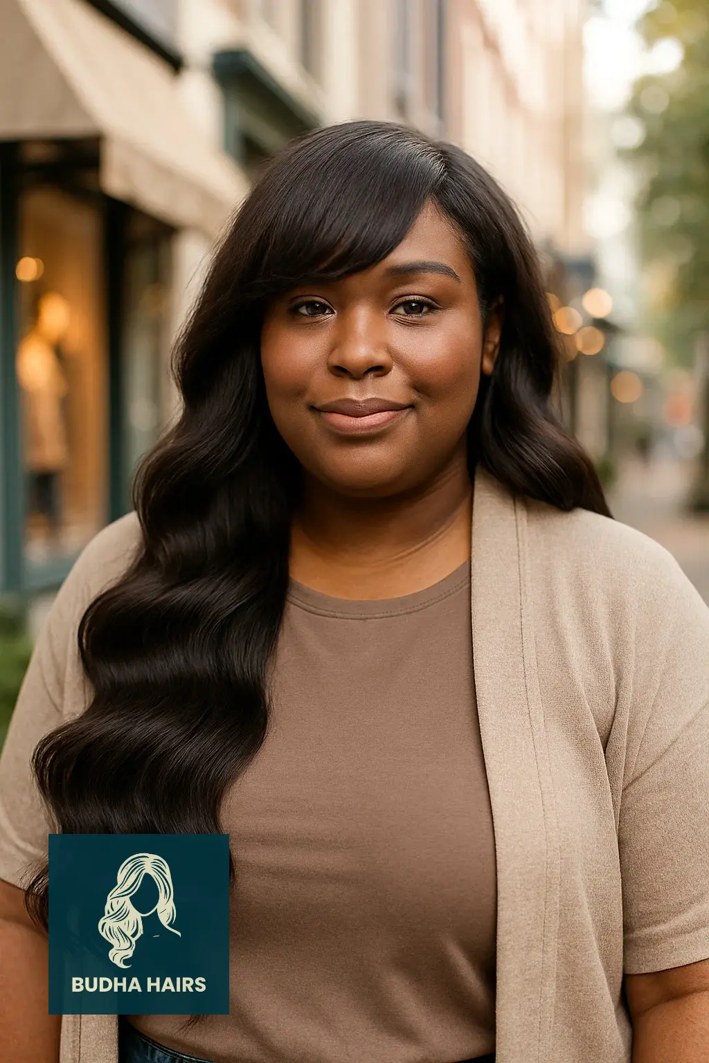 Plus Size Hairstyles for Black Women: 30 Stunning Styles 8 Side-Swept Bangs With Full Body Waves