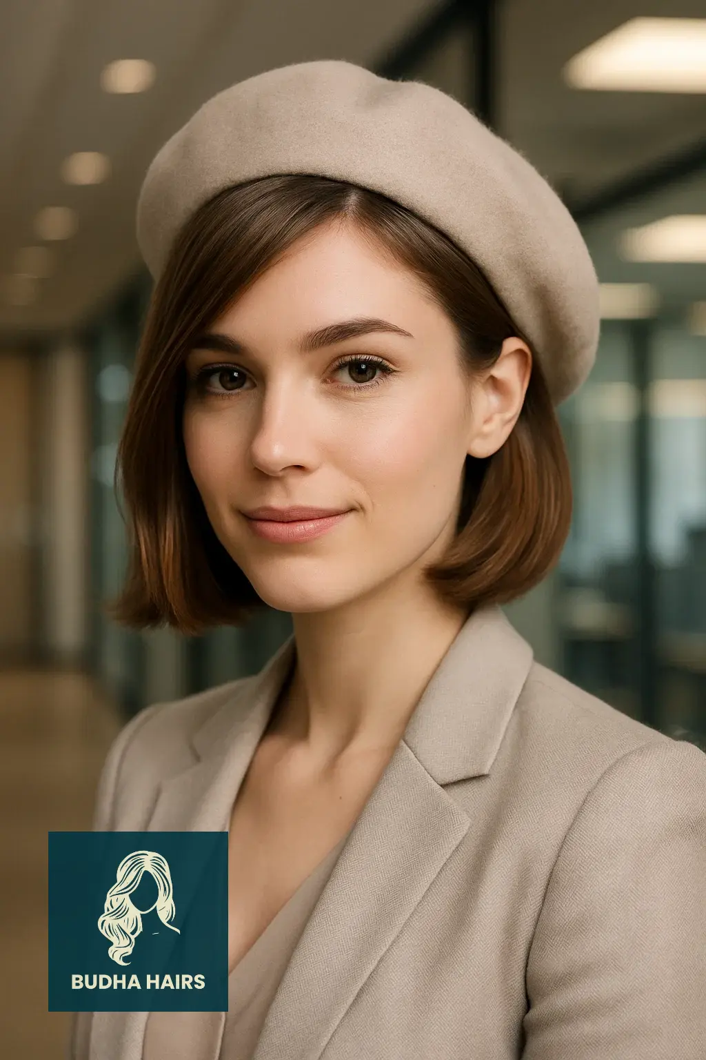 35 Best Hat Hairstyles for Work to Stay Polished & Professional 31 Side-Swept Bob Paired with a Soft Beret