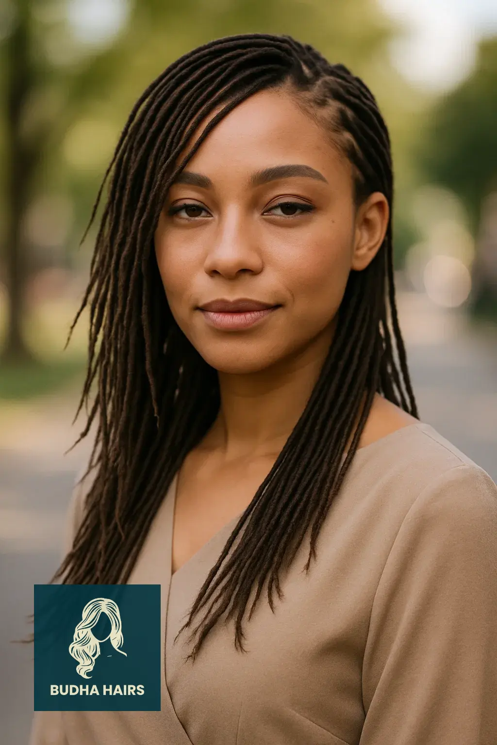 20 Chic & Stylish Thin Locs Hairstyles for Every Woman 12 Side-Swept Locs with Feathered Ends