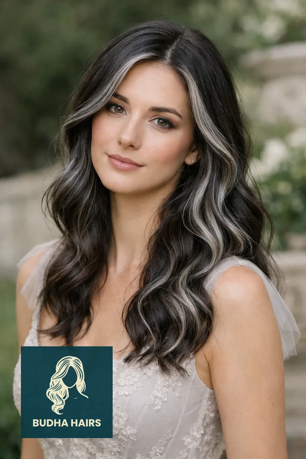 35 Best Vampire Hairstyles for Women - Gothic, Sexy & Scary Looks 9 Silver-Streaked "Bride" Waves