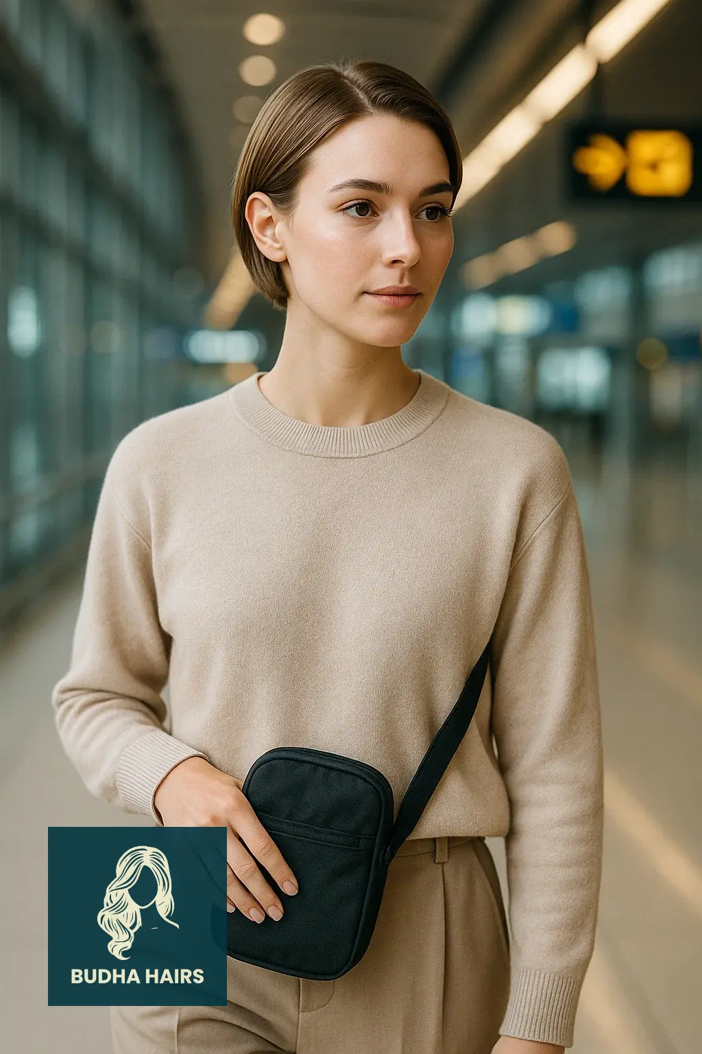 30 Airport Hairstyles for Short Hair: Easy Travel Looks 9 Sleek Ear-Tuck Style for Fast Airport Mornings