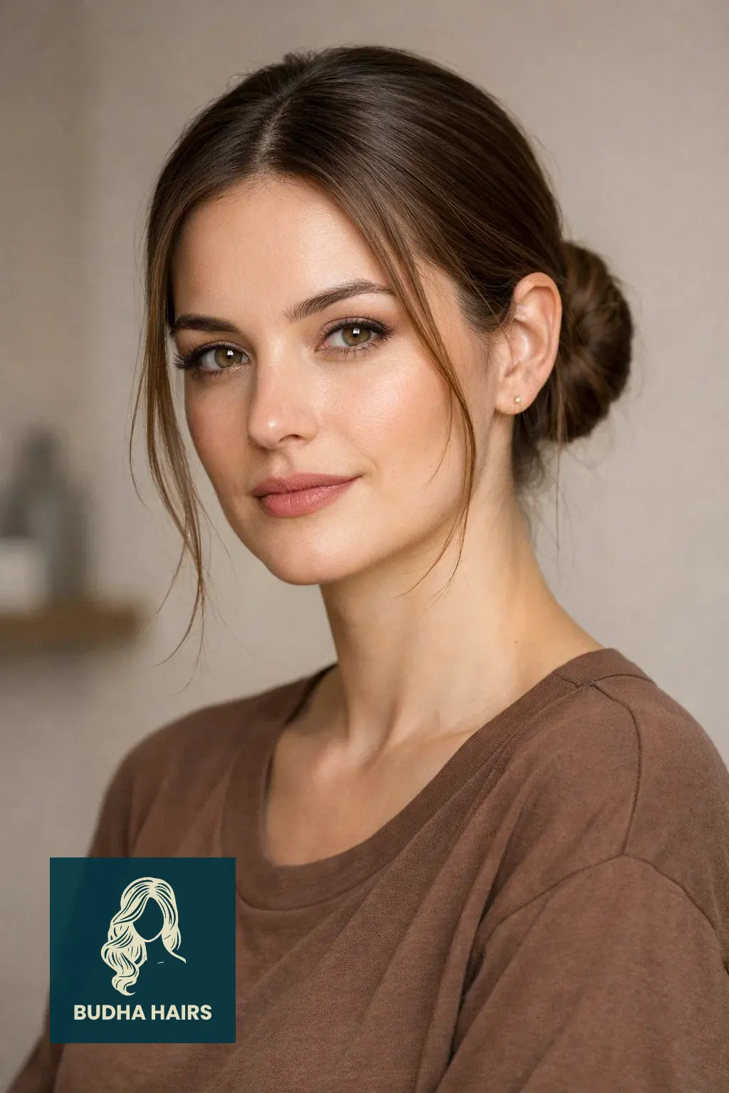 25 Best Long Thin Hair Hairstyles for Maximum Volume & Length 18 Sleek Low Bun with Face-Framing Tendrils