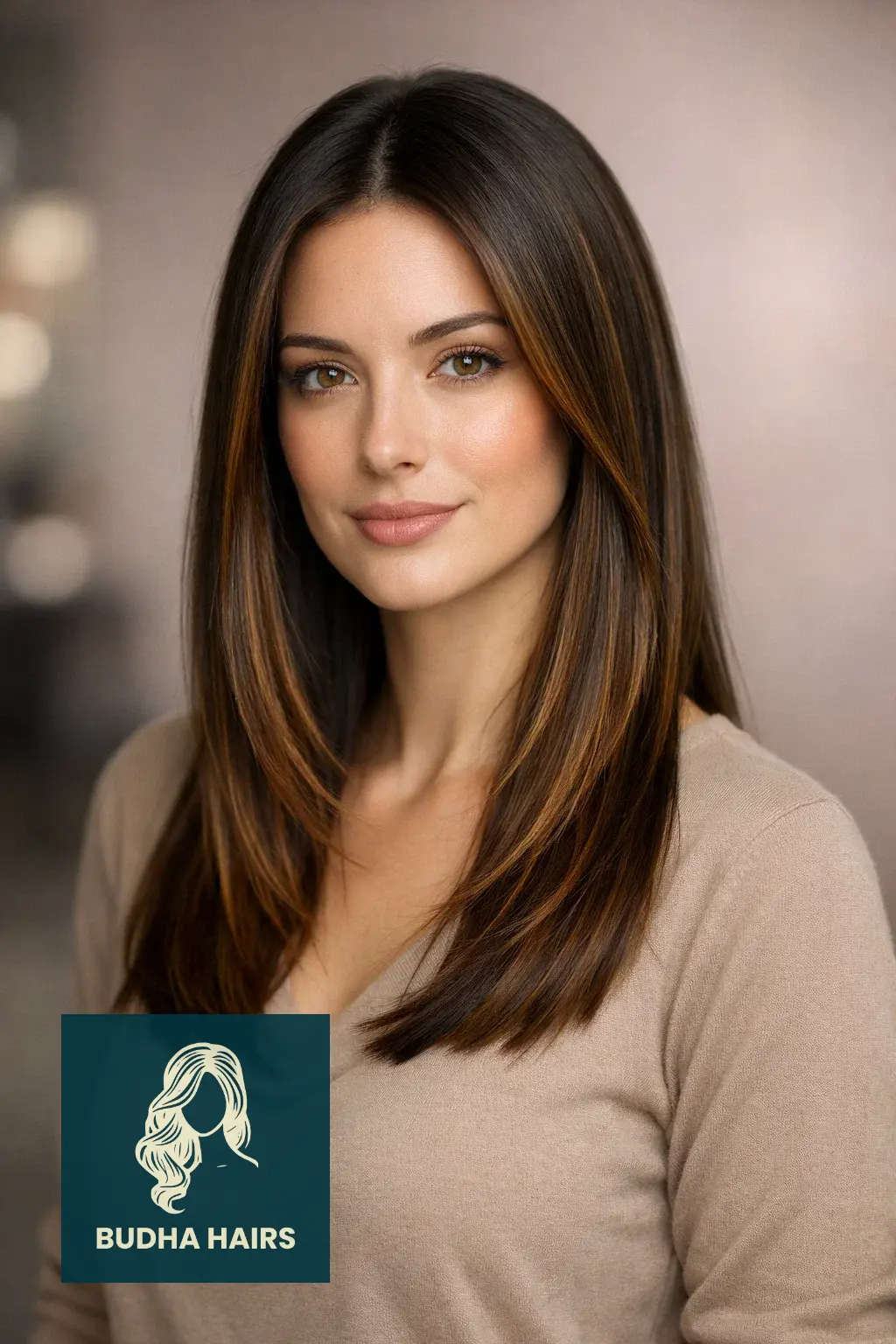 20 Stunning Dark Caramel Balayage Ideas for Brunettes (2026) 15 Sleek Straight Hair With Subtle Balayage