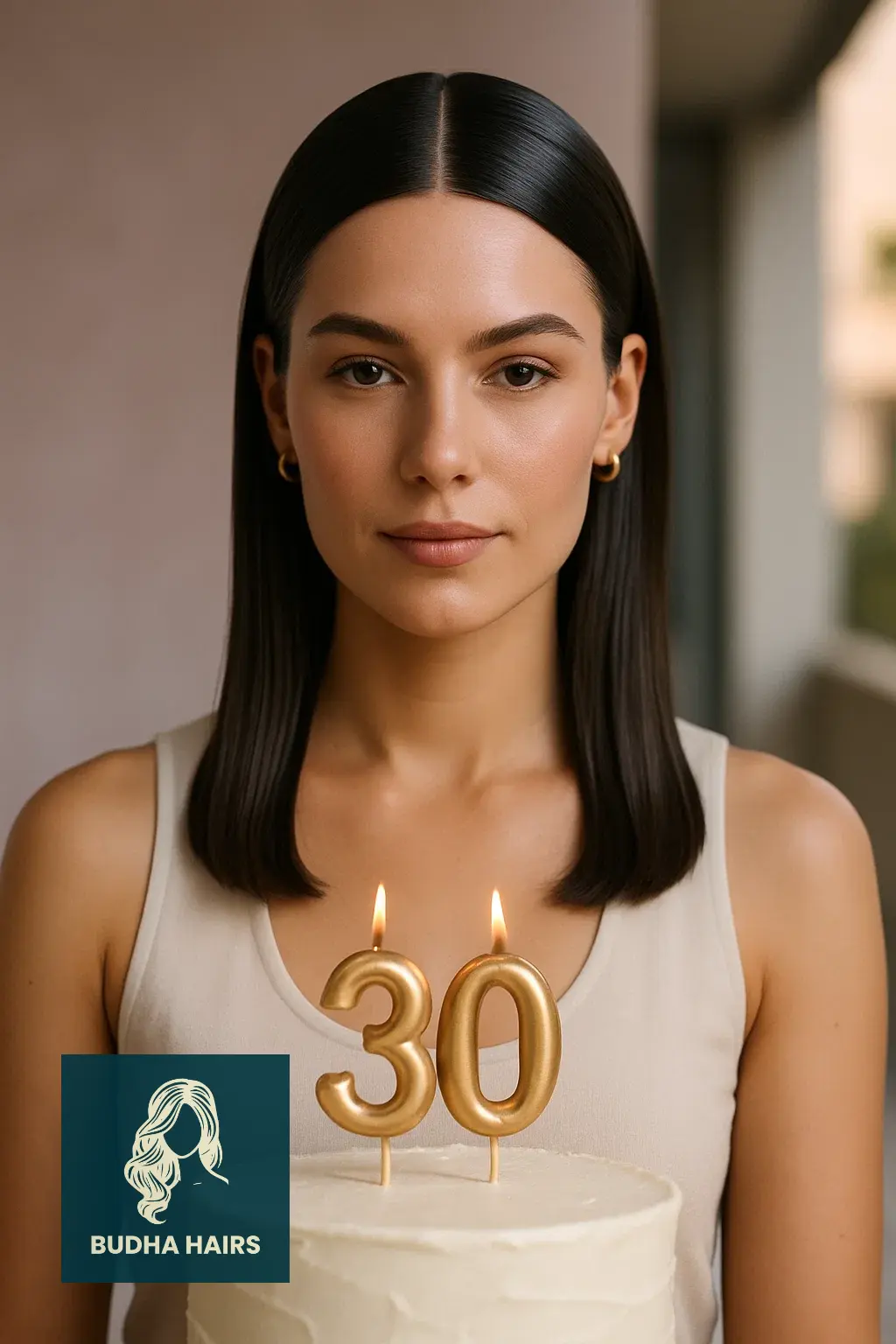 30th Birthday Hairstyles: 35 Stunning Looks for Women 23 Sleek Straight Middle-Part Hair With High Shine