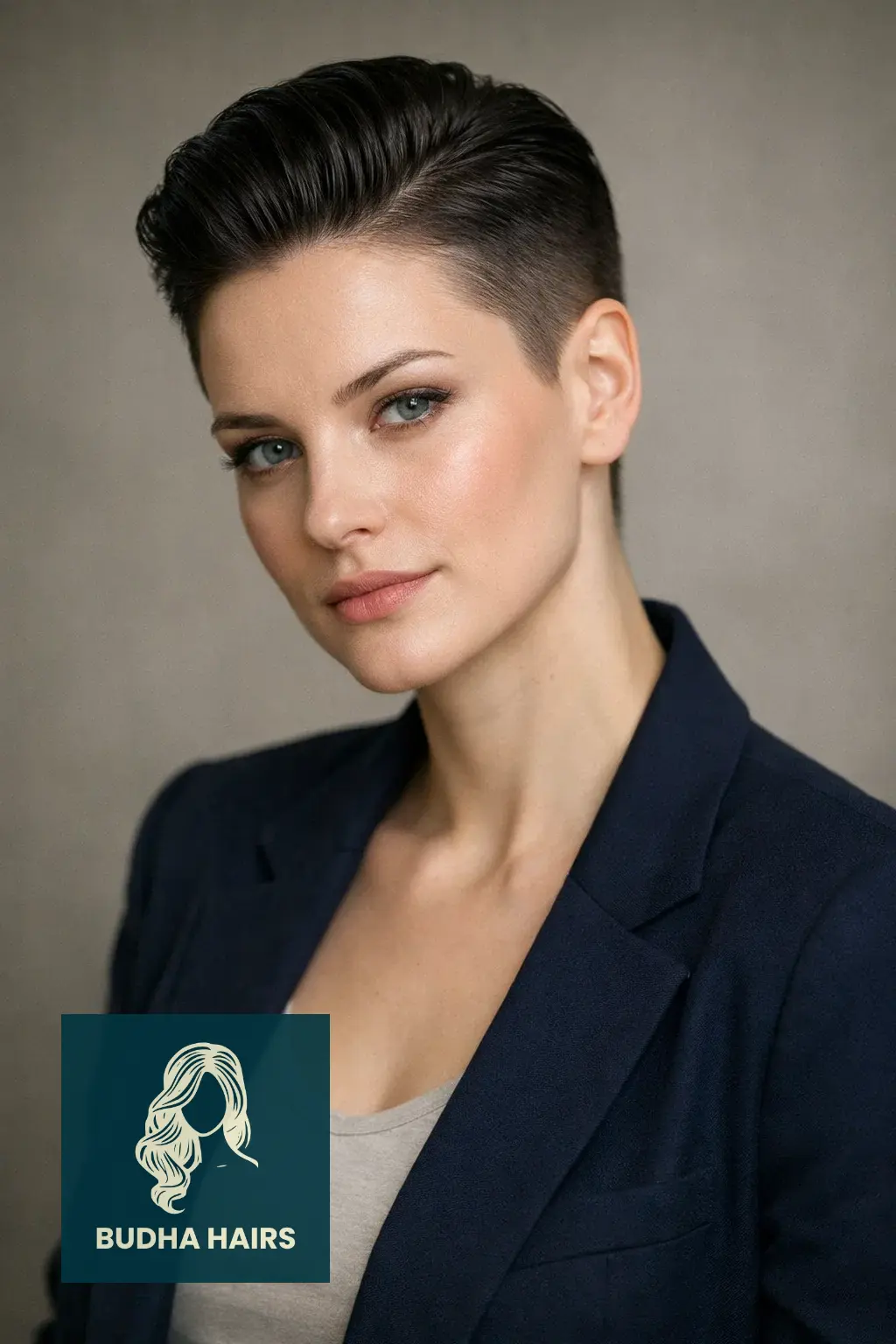 35 Best Short Hairstyles for Thin Hair and Oval Face 9 Slicked-Back Undercut Pixie