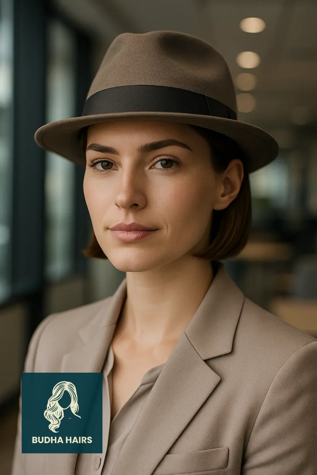 35 Best Hat Hairstyles for Work to Stay Polished & Professional 26 Smooth Tuck-In Style for Hats with Lower Crowns