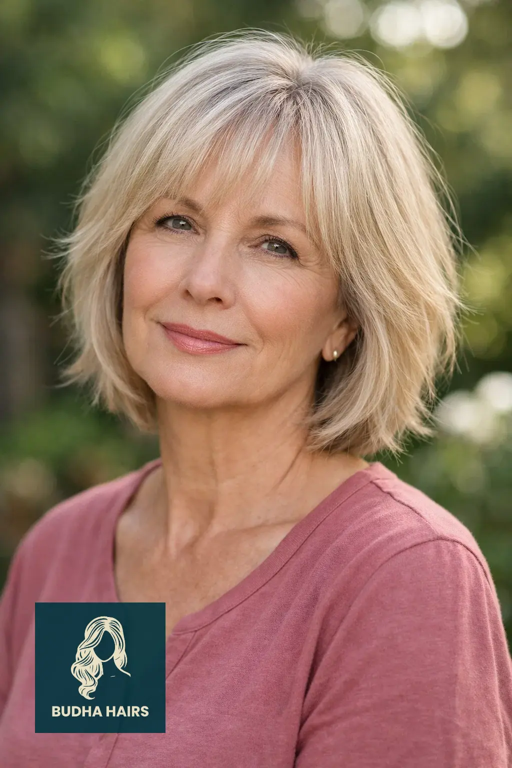 30 Flattering Bobs for Thin Hair for Older Women: Volume & Style 5 Soft Layered Bob with Wispy Bangs