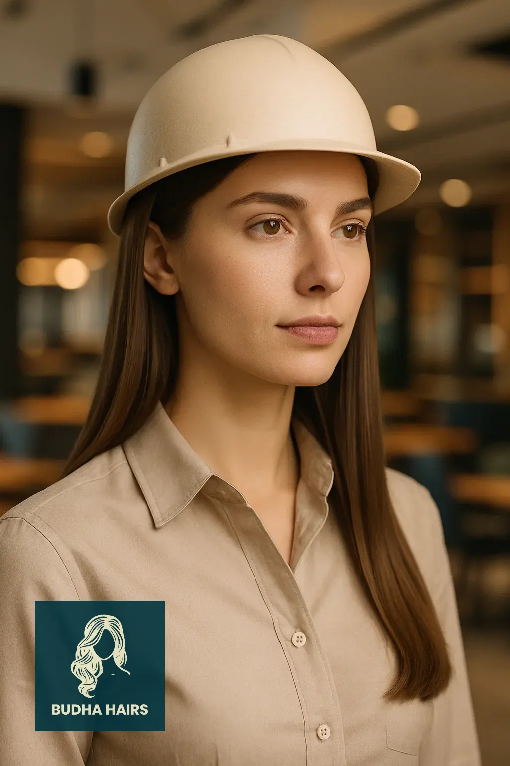 35 Best Hat Hairstyles for Work to Stay Polished & Professional 5 Straight Hair with a Minimalist Brimmed Hat