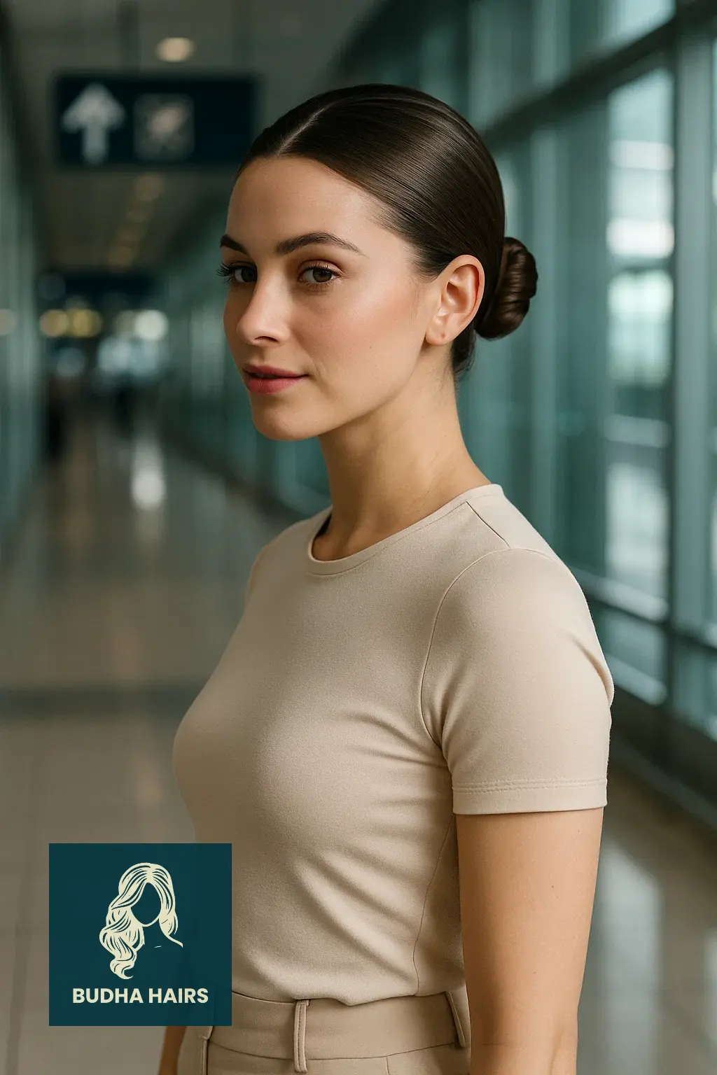 30 Airport Hairstyles for Short Hair: Easy Travel Looks 21 TSA Easy Sleek Mini Bun