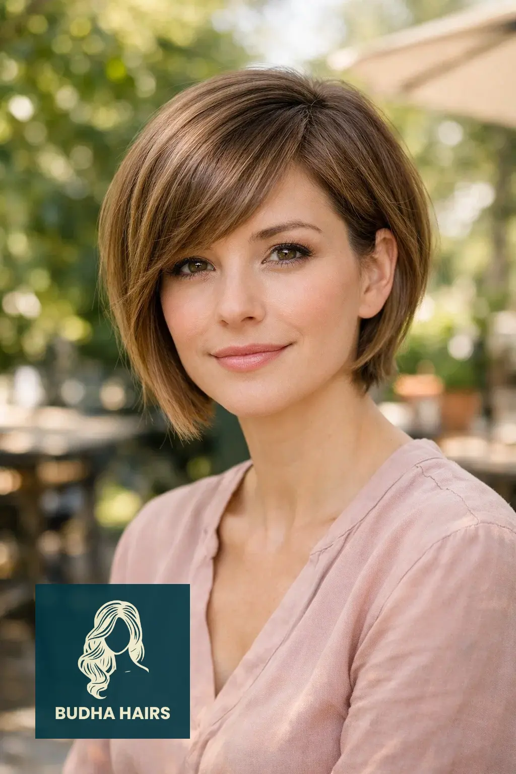35 Short Hairstyles for Thin Hair to Look Fuller and Thicker 30 Tapered Bob with a Soft Side Sweep