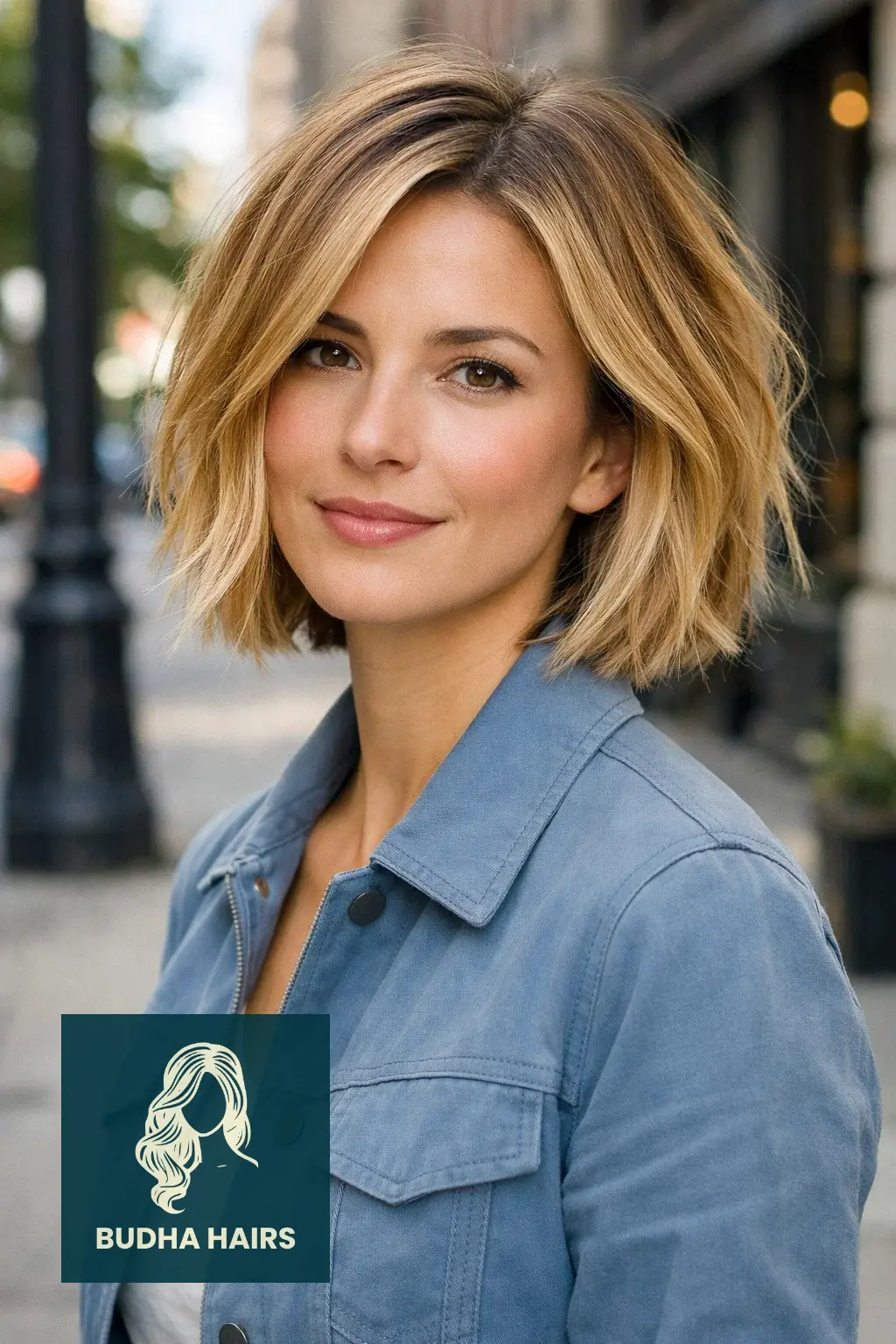 35 Golden Blonde Balayage Looks for a Radiant Shine 5 Textured Bob with Sun-Kissed Tints
