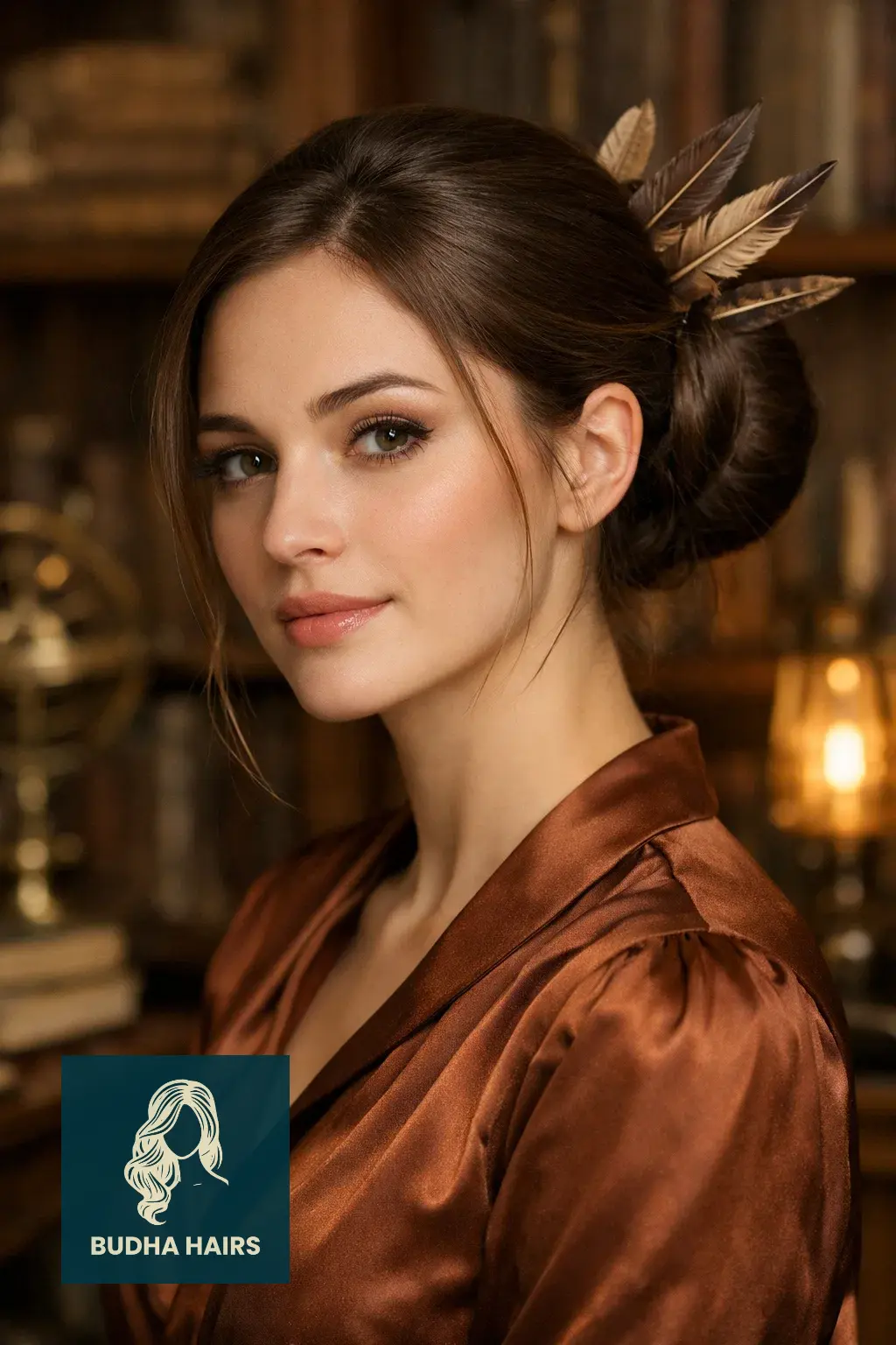50 Enchanting Witch Hairstyles: Gothic, Modern & Fantasy Looks 35 The Alchemist’s Quill Bun