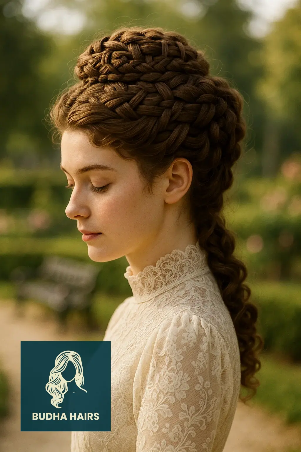 30 Elegant Victorian Hairstyles & Historical Updo Ideas 4 The Basket Weave Crown (Late 1870s)