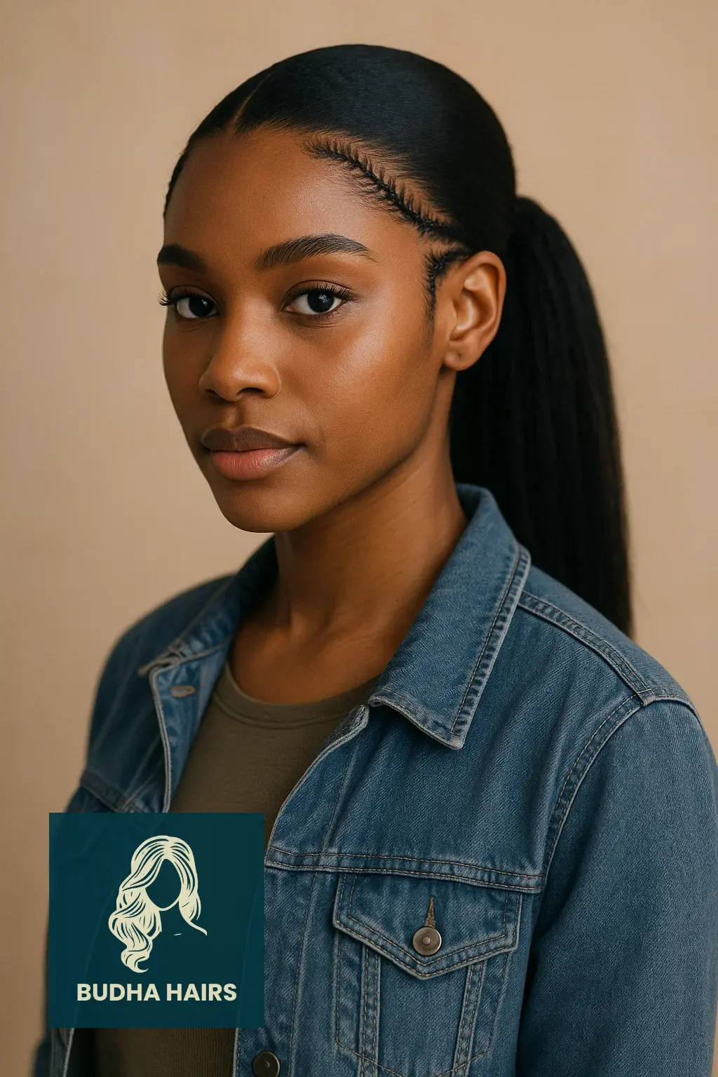 40 Bold Shaved Sides with Ponytail for Black Women Styles 14 The Braided Perimeter Ponytail (Sleek and Secure)