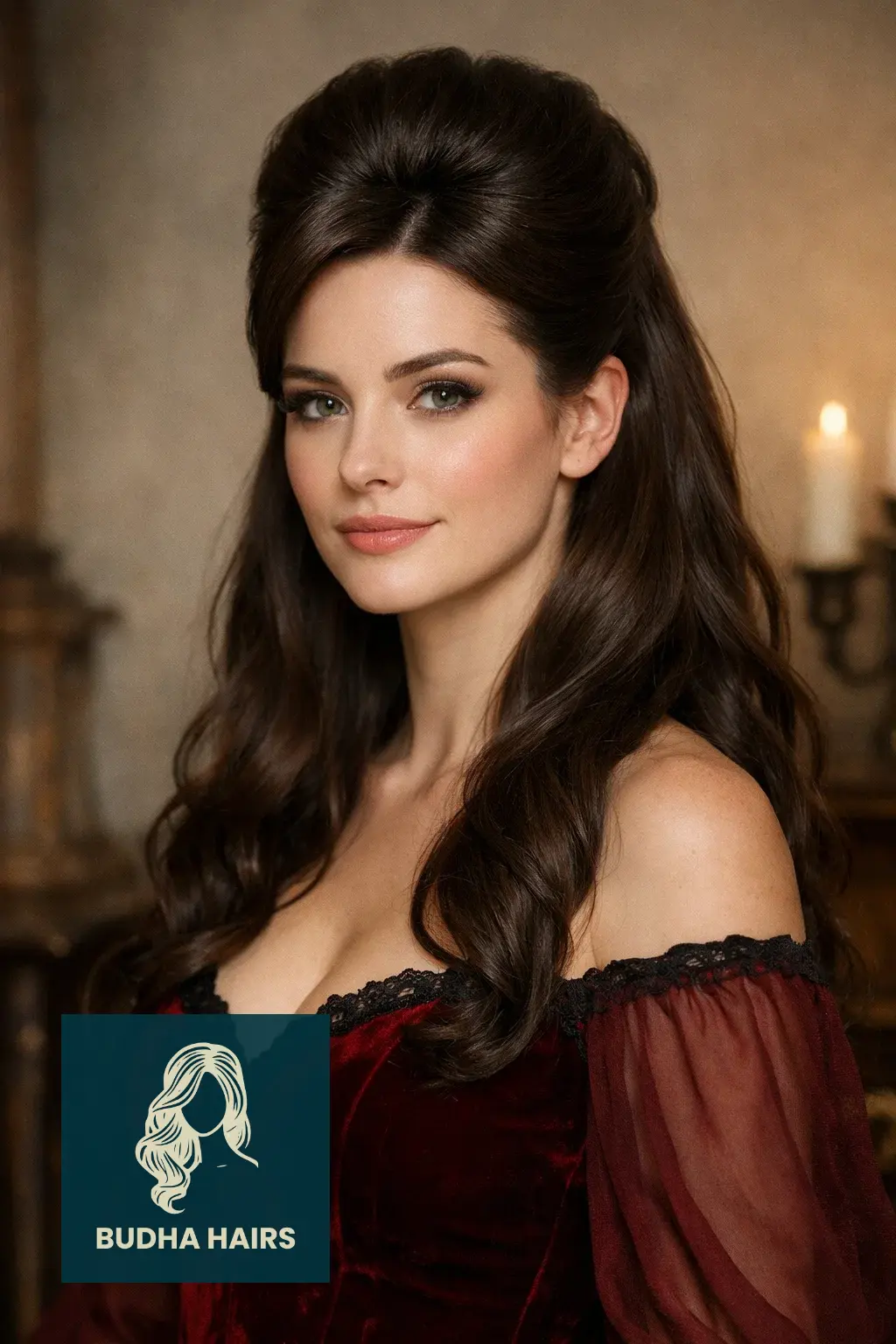 35 Best Vampire Hairstyles for Women - Gothic, Sexy & Scary Looks 18 The "Bride of Dracula" Half-Up Bouffant