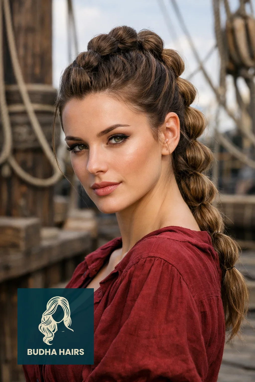 50 Pirate Hairstyles for Women - Rugged & Romantic Looks 36 The "Bubble" Mohawk Braid
