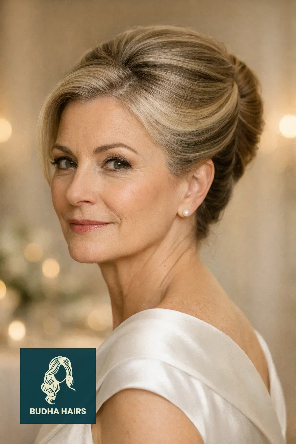 29 Stunning Wedding Hairstyles for Older Women: Elegant & Voluminous 1 The Classic French Twist