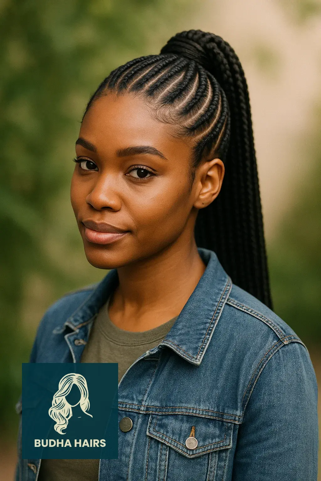 40 Bold Shaved Sides with Ponytail for Black Women Styles 5 The Cornrowed Top Ponytail (Protective Base)