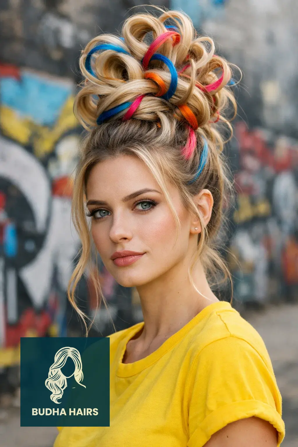50 Iconic Clown Hairstyles for Women: Cute, Scary & Creative Looks 43 The "Crazy Straw" Updo
