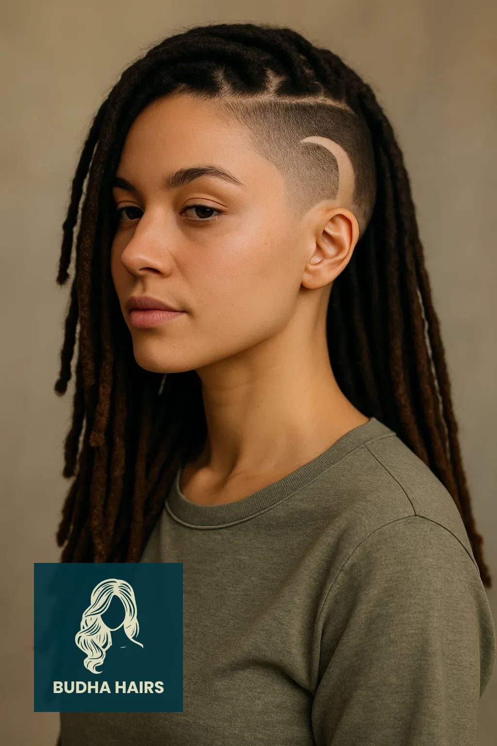 40 Edgy & Elegant Locs with Undercut Women Styles 40 The Crescent Moon Undercut