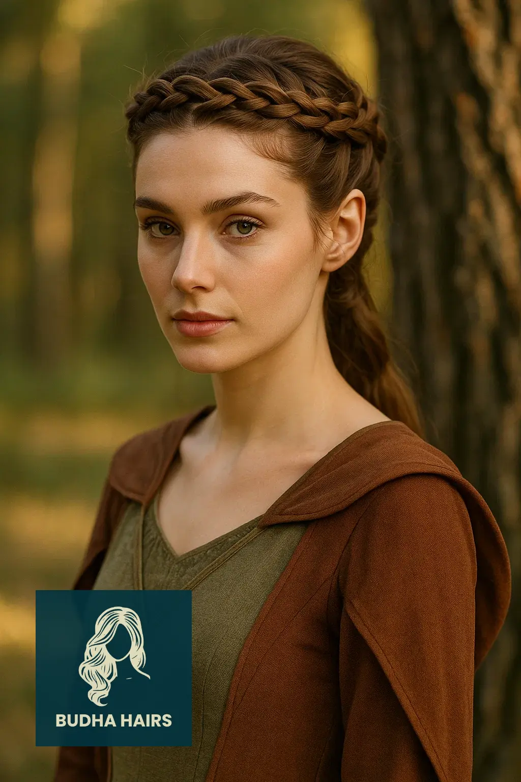 30 Ethereal Elf Hairstyles for a Fantasy Look 6 The Crown of Thorns Braids (Hidden Pins)