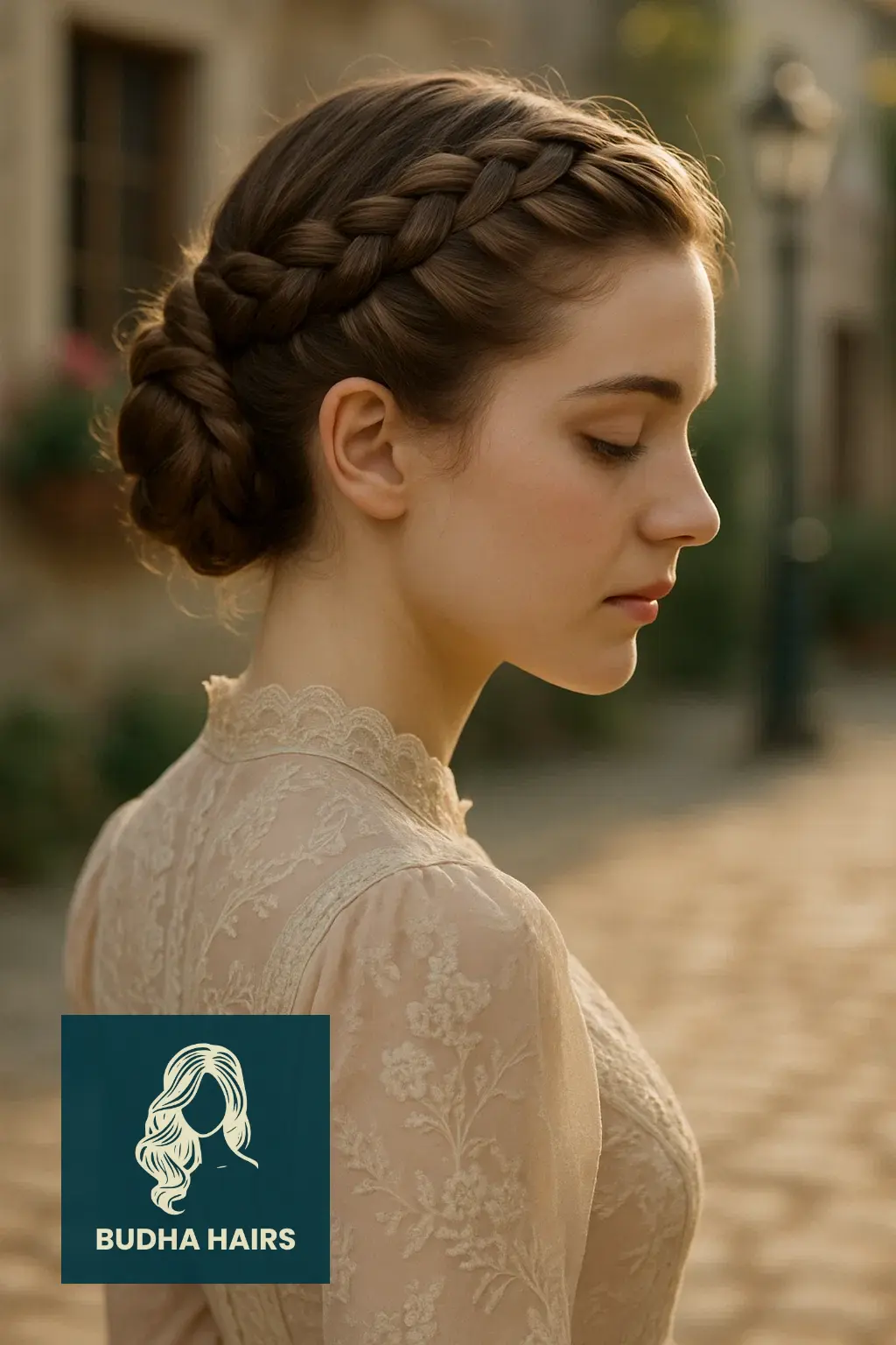 30 Elegant Victorian Hairstyles & Historical Updo Ideas 27 The Double French Braid Updo (Structured Back)