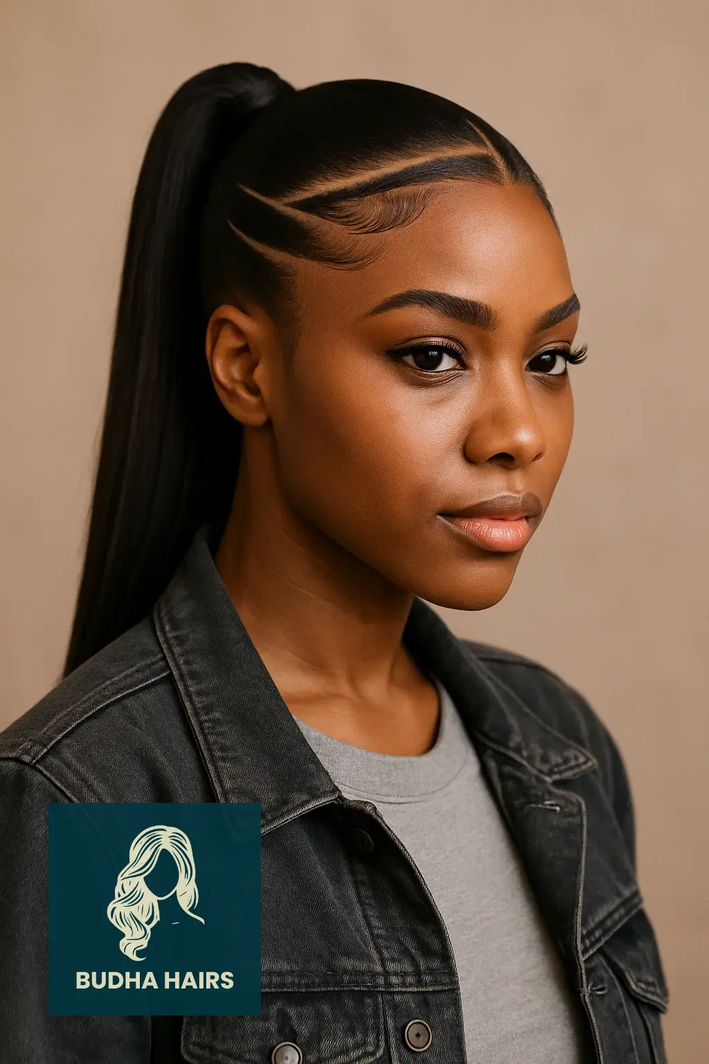 40 Bold Shaved Sides with Ponytail for Black Women Styles 25 The Double Hard Part Ponytail