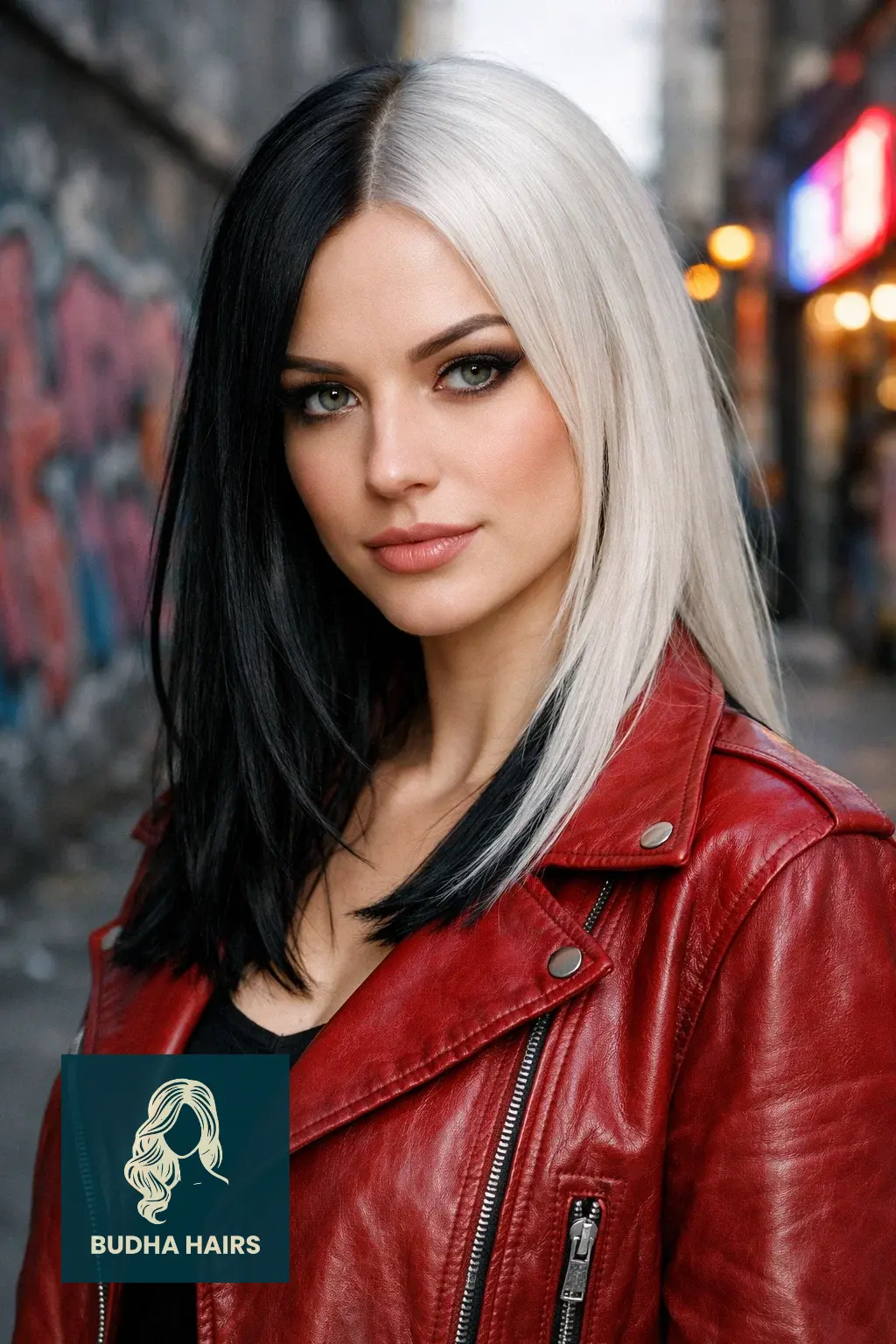 50 Enchanting Witch Hairstyles: Gothic, Modern & Fantasy Looks 18 The "Duality" Split-Dye