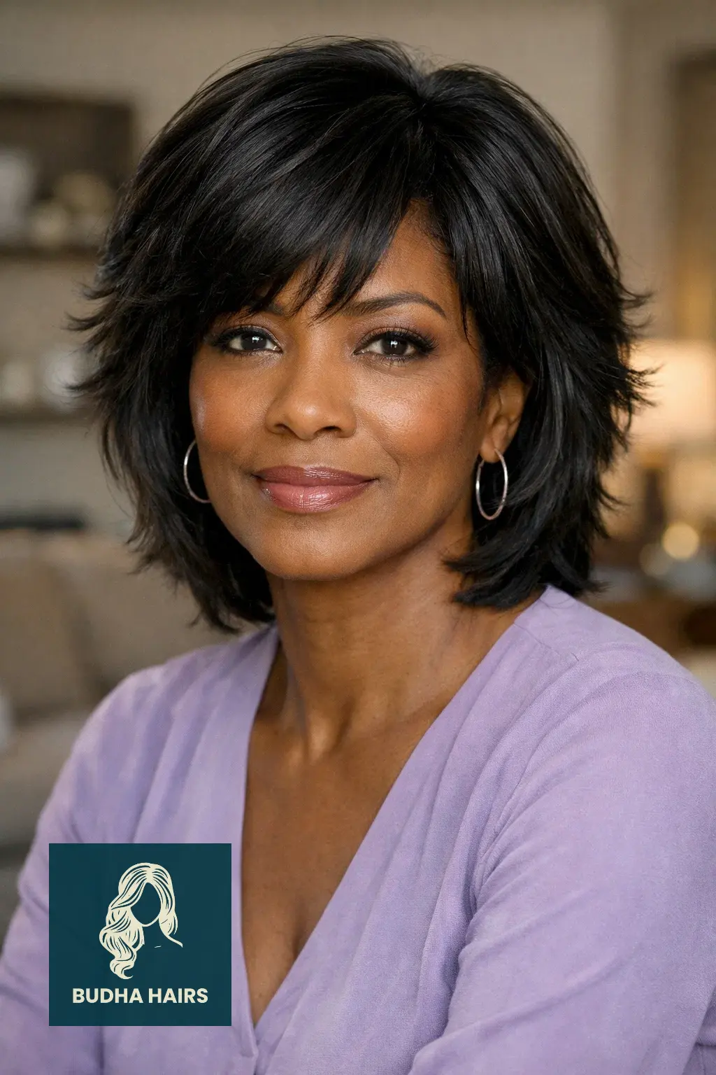 30 Stunning Older Black Women Hairstyles for Over 50 (2026 Guide) 13 The Feathered Bob