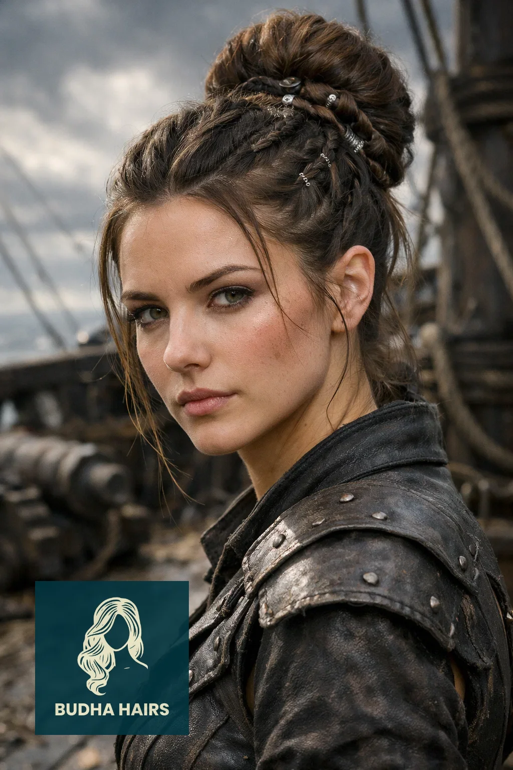 50 Pirate Hairstyles for Women - Rugged & Romantic Looks 50 The "Final Battle" Armored Updo