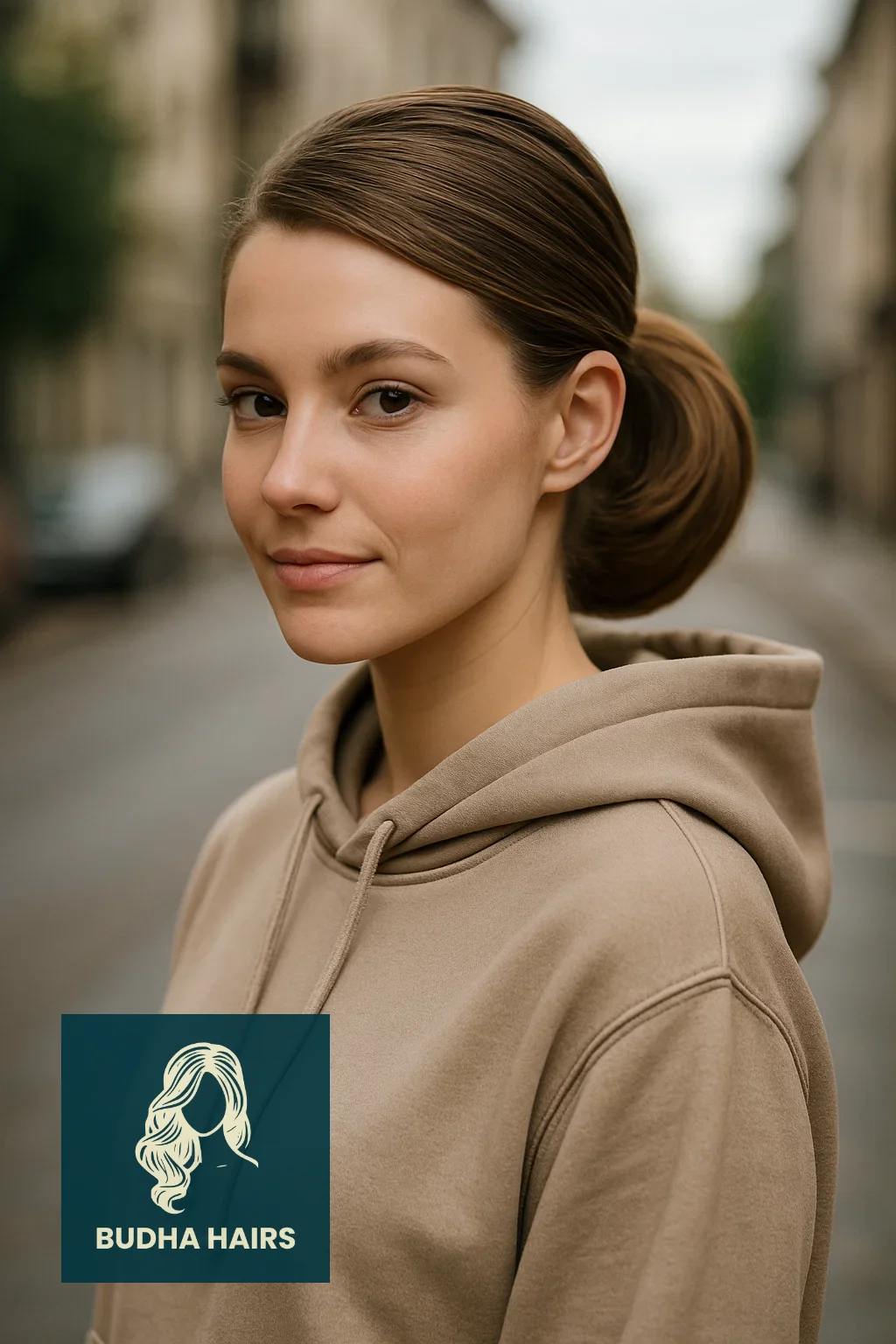 30 Best Hoodie Hairstyles & Easy Hair Hacks for Comfort 15 The Flipped In Ponytail Tucking the Bulk