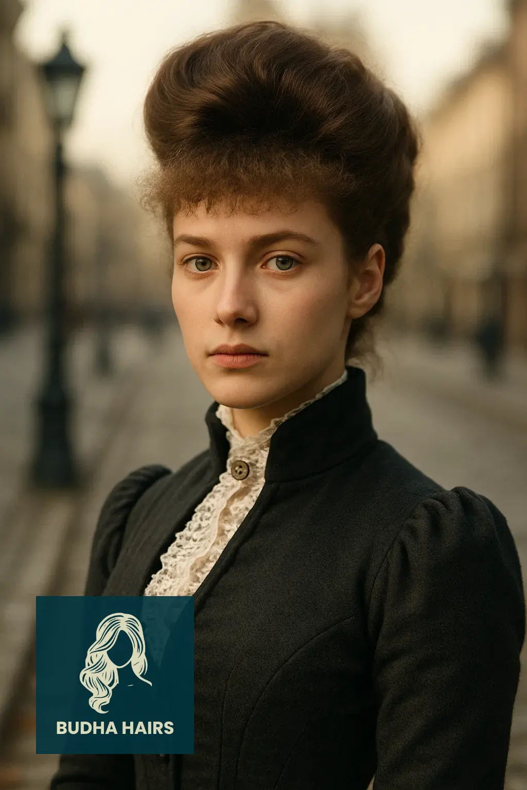 30 Elegant Victorian Hairstyles & Historical Updo Ideas 6 The Frizzy Bangs and Pompadour (1880s)