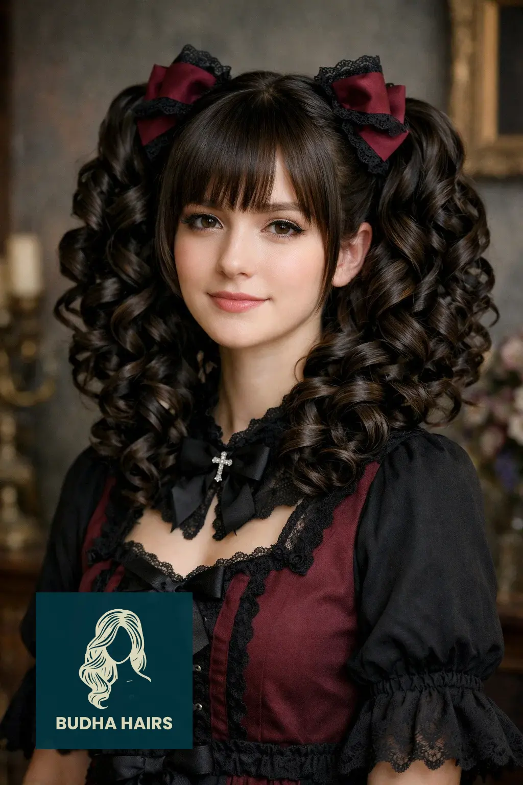 50 Iconic Clown Hairstyles for Women: Cute, Scary & Creative Looks 3 The Gothic Lolita Ringlets