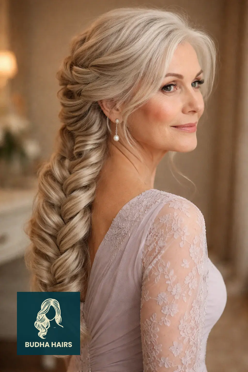 29 Stunning Wedding Hairstyles for Older Women: Elegant & Voluminous 24 The Graceful "Pancaked" Dutch Braid