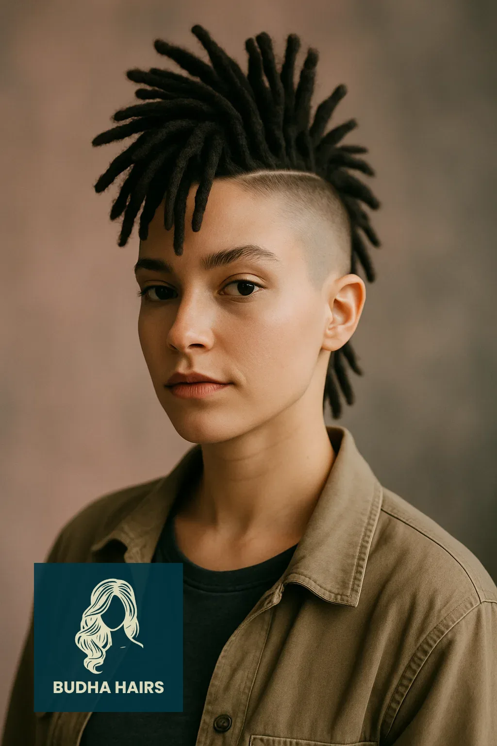 40 Edgy & Elegant Locs with Undercut Women Styles 4 The Half-Shaved Mohawk Loc Style