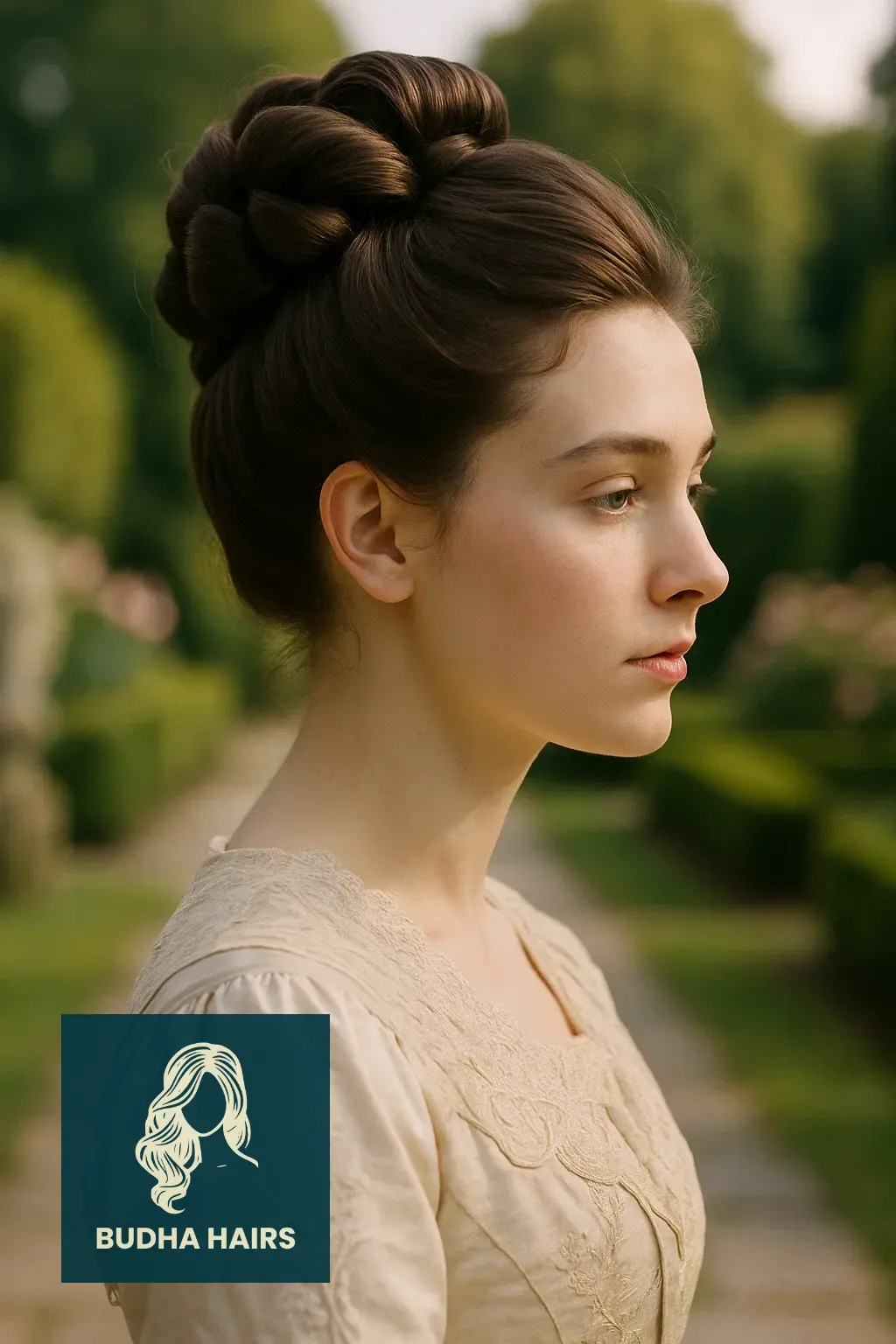 30 Elegant Victorian Hairstyles & Historical Updo Ideas 8 The High Coil Updo (Mid-Victorian)