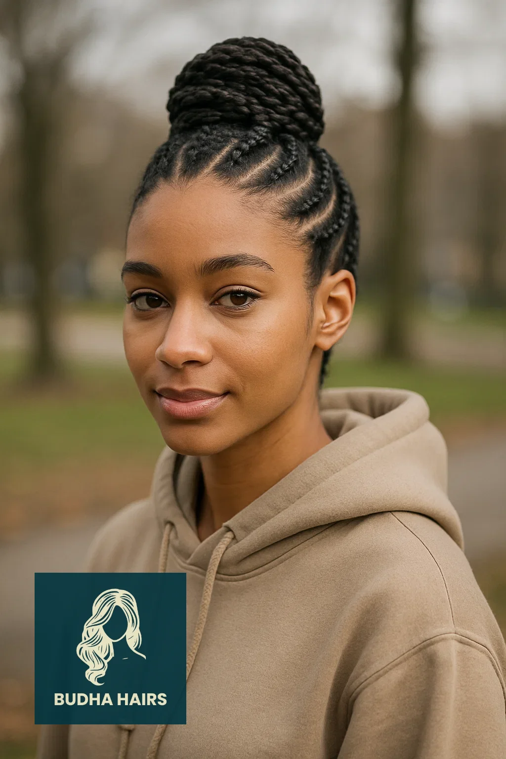 30 Best Hoodie Hairstyles & Easy Hair Hacks for Comfort 20 The High Flat Twist Updo (Zero Bulk Protective Style)