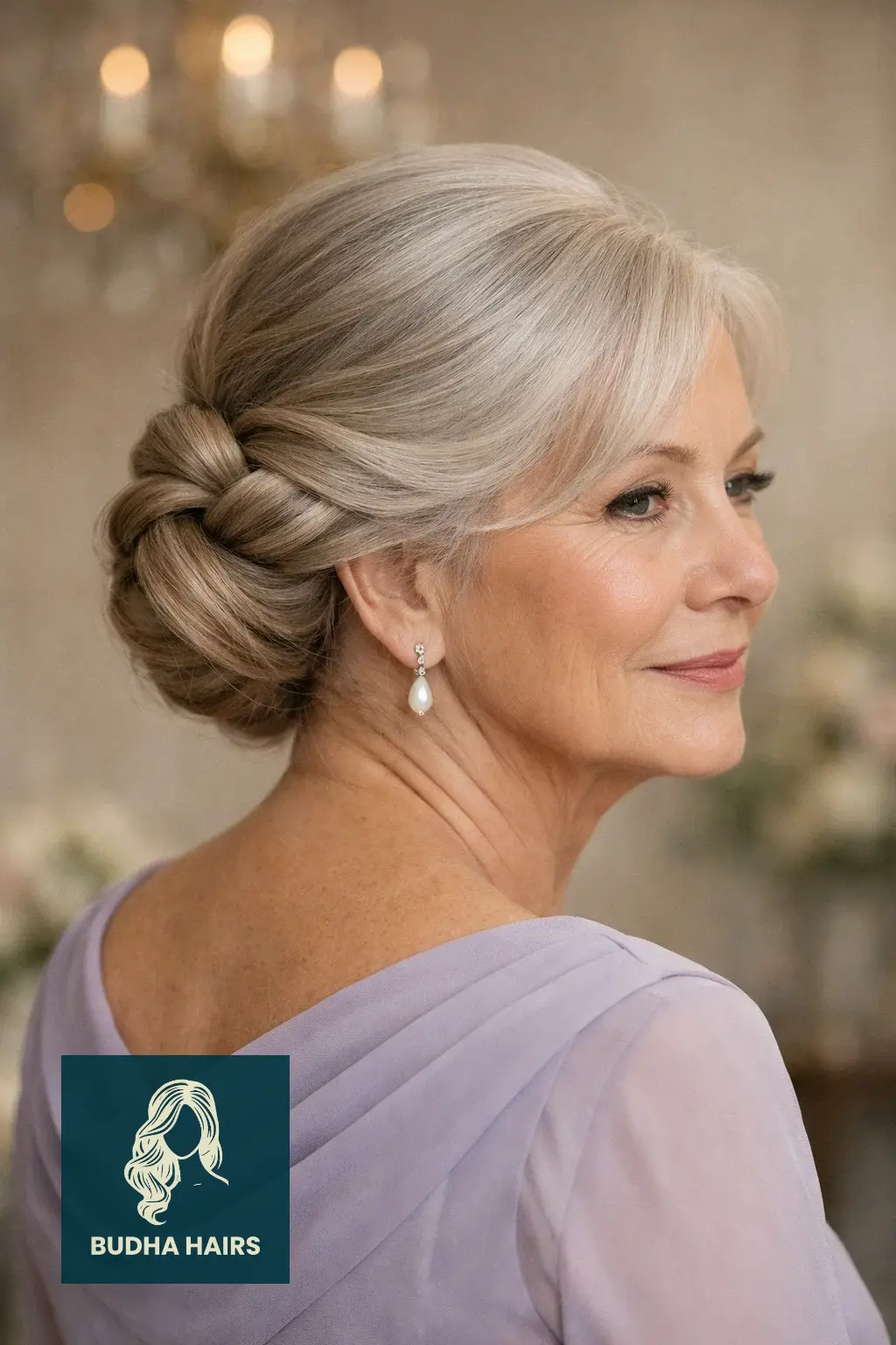 29 Stunning Wedding Hairstyles for Older Women: Elegant & Voluminous 21 The "Infinity" Low Twist