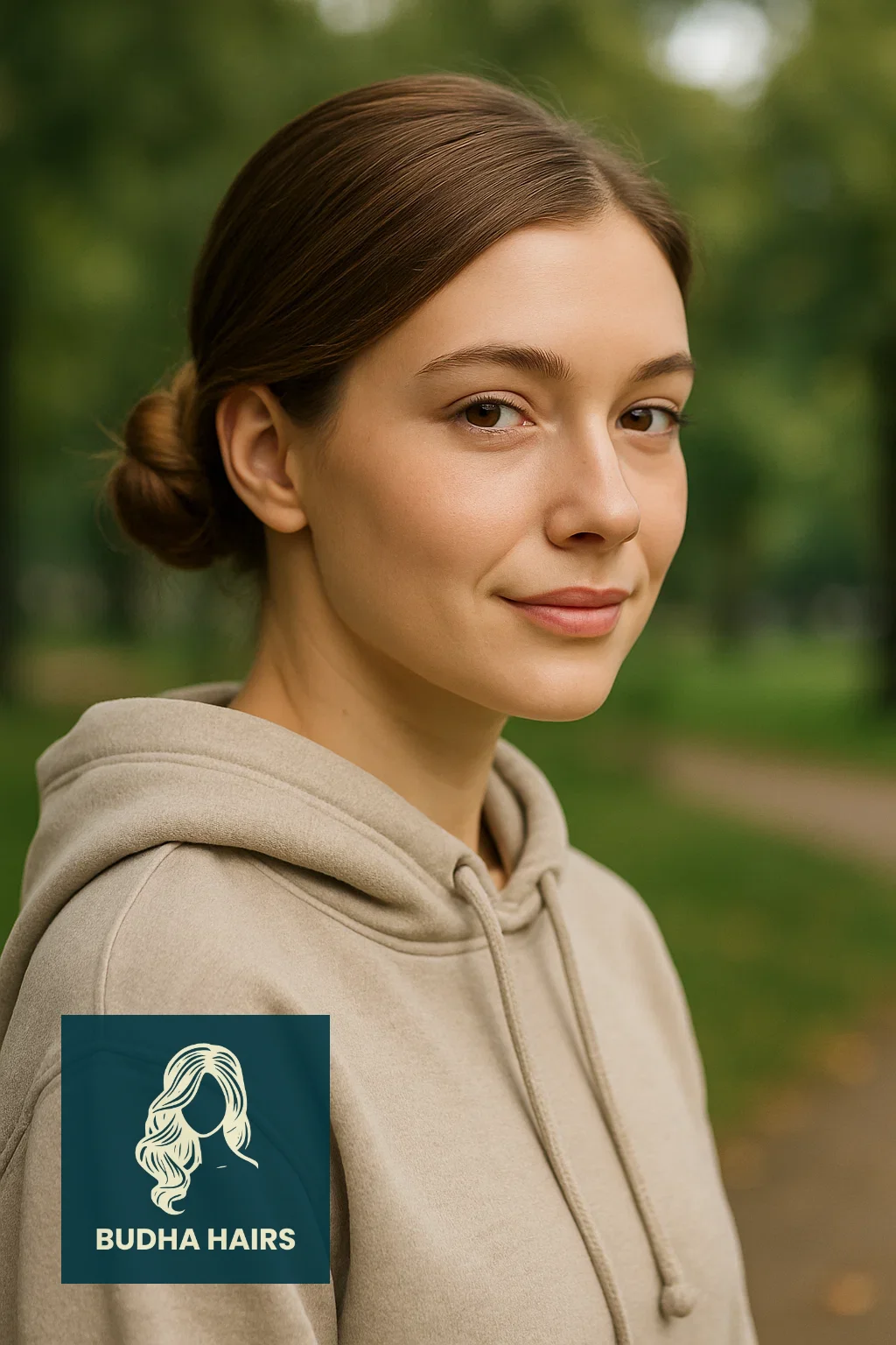 30 Best Hoodie Hairstyles & Easy Hair Hacks for Comfort 23 The Knotted Low Chignon Ultra Flat Security