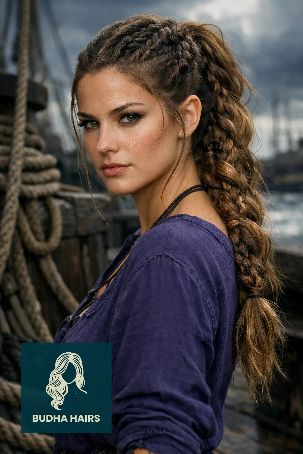 50 Pirate Hairstyles for Women - Rugged & Romantic Looks 31 The "Kraken" Multi-Braid Ponytail