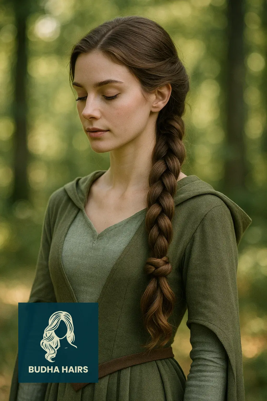 30 Ethereal Elf Hairstyles for a Fantasy Look 26 The Loose Knotted Braid (Rope Knot Style)