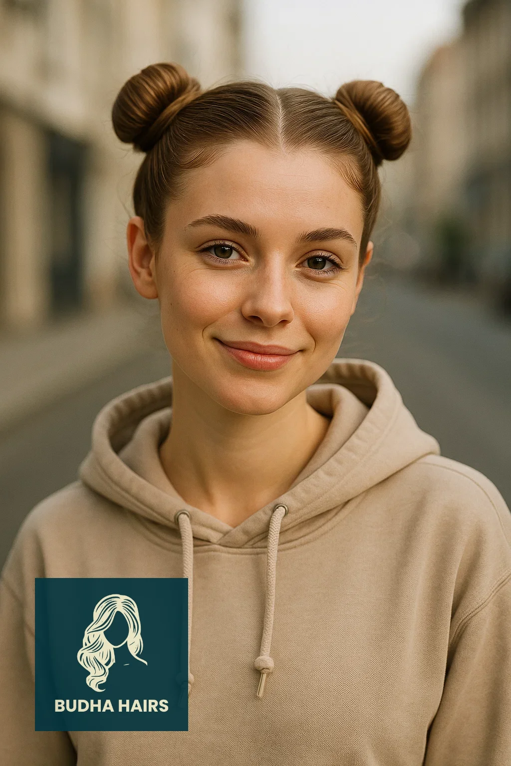 30 Best Hoodie Hairstyles & Easy Hair Hacks for Comfort 21 The Low Space Buns (Minimized Neck Friction)