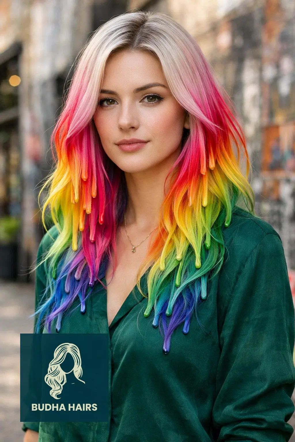 50 Iconic Clown Hairstyles for Women: Cute, Scary & Creative Looks 45 The "Melting" Drip-Dye Color
