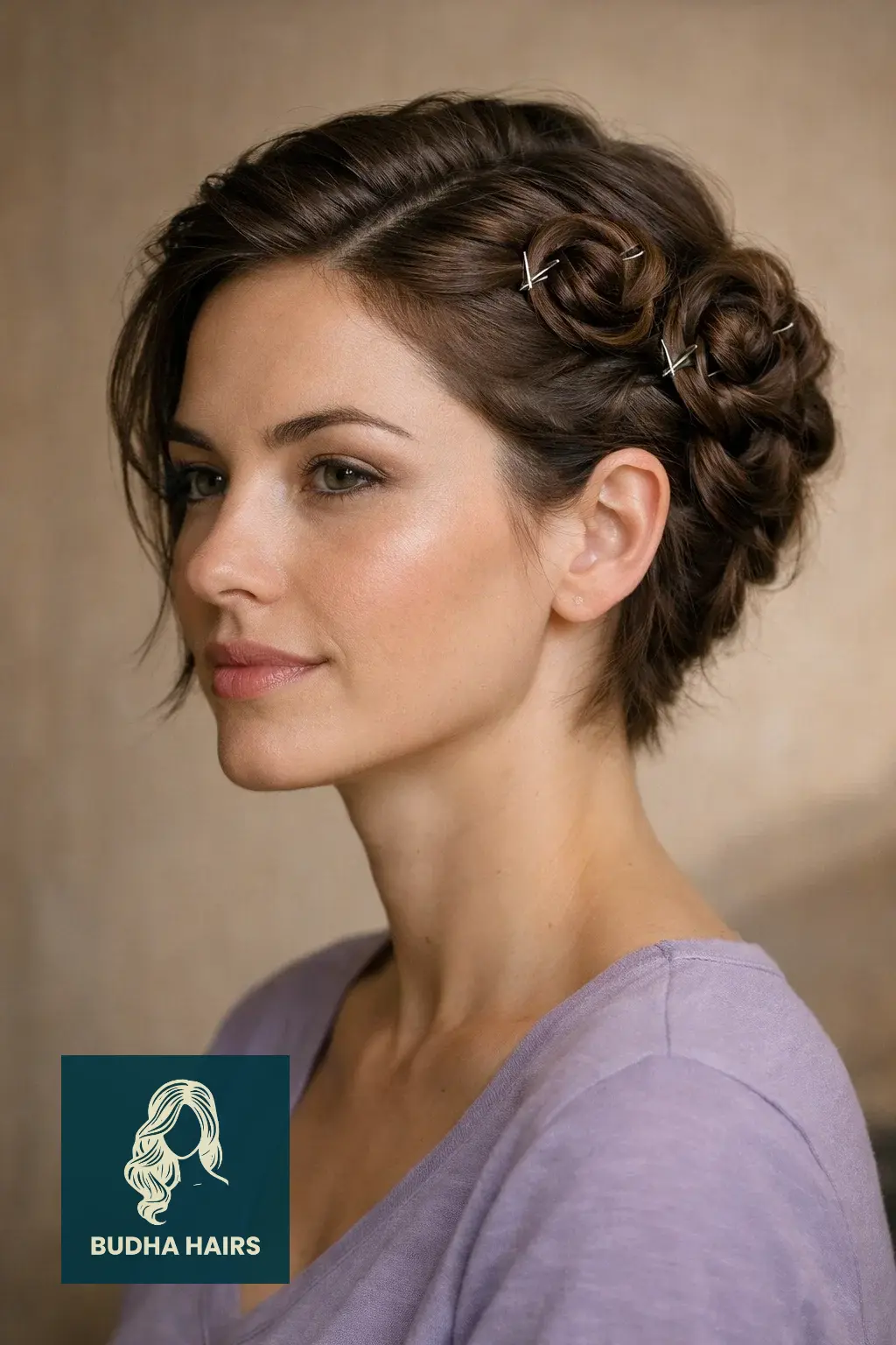 30 Fierce Viking Hairstyles for Women with Short Hair - Braids & Cuts 11 The Penannular Pin Twist